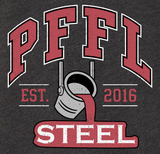 PFFL STEEL Tri-Blend 3/4 Raglan T-Shirt